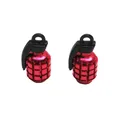 CAP OF VALVE SCOOTER/MOPED REPLAY VS GRENADE RED (PAIR)