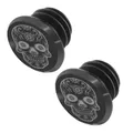 HANDLEBAR END PLUG MTB SWITCH SKULL BLACK/GREY (CARDED PER 2)
