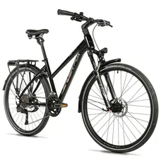 CONVENTIONAL BICYCLE TREKKING BIKE 28 LEADER FOX ESPIRIT 2025 WOMEN'S BLACK 9-SPEED FRAME ALUMINIUM 18 INCHES (SIZE ADULT 168 TO 178 cm)