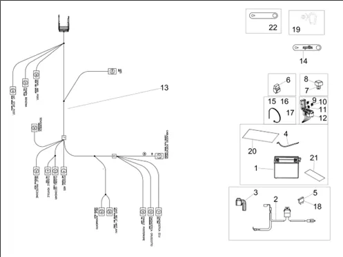 Circuit electrique arrière