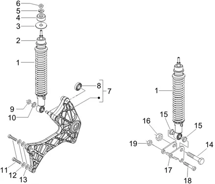 Suspension arrière - Amortisseur/s