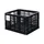 BASKET/CAISSE PLASTIC RECYCLE BASIL BLACK 29L FRONT/REAR (33X44X25CM) (POSSIBILITE OF FIXER WITH REF 150413)