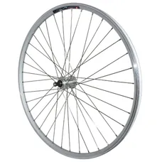 TREKKING WHEEL BRAKE SHOE LOCKING 700 X 35 - 28" M260 REAR REINFORCED HUB MICHE MAGNUM SILVER FREEWHEEL 6/7-SPEED SPECIAL LOUEUR RIM 19C 36 SPOKES STAINLESS STEEL -WEIGHT MAX 130 kg