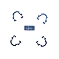 CLIPS OF CABLE HOUSING/BRAKE HOSE ALUMINIUM BLUE (BOX OF 5)