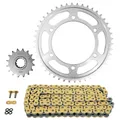 KIT CHAINE ADAPTABLE YAMAHA 800 FZ8 N 2010>2016, FZ8 FAZER S 2010>2016 525 16x46 (DIAM COURONNE 130/150/10.5) (DEMULTIPLICATION ORIGINE) -AFAM