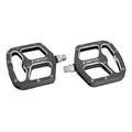 FLAT PEDAL FOR MTB/DOWNHILL/ BMX SWITCH ALUMINIUM SILVER - Ø 9/16 WITH SILVER GRIP PINS (PAIR)
