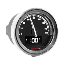 COMPTEUR KOSO D48 TNT-05 CHROME FOND NOIR 160 KM/H