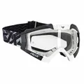 MASQUE/LUNETTES CROSS ADX MX BLANC/NOIR ECRAN TRANSPARENT ANTI-RAYURES (HOMOLOGUE EN1938) (+ LIVRE AVEC ECRAN MIROIR)
