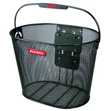FRONT BASKET STEEL NID ABEILLE KLICKFIX 16L BLACK WITH ANSE MOUNTING KIT ON HANDLEBAR (36X27X25CM) WITH PLATINE PLASTIC (SUPPLIED WITHOUT MOUNTING KIT)