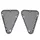 GRILLE DE COQUE AR SCOOT REPLAY DESIGN POUR MBK 50 BOOSTER 2004>/YAMAHA 50 BWS 2004> NOIR (PAIRE)