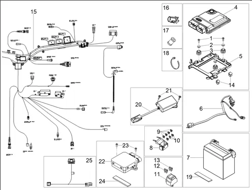 Circuit electrique arrière