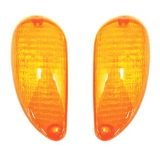CABOCHON CLIGNOTANT SCOOT ADAPTABLE PIAGGIO 50 TYPHOON, NRG, NTT AR ORANGE (PAIRE) -P2R