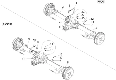 Rear brakes pipes