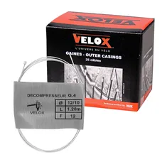 CABLE DE GAZ CYCLO VELOX G.4 POUR MBK/CIAO BOULE 3x4mm DIAM 12/10 Lg 1,20M (12 FILS) (BOITE DE 25)