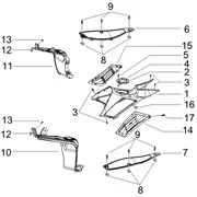Protection centrale - Repose-pieds