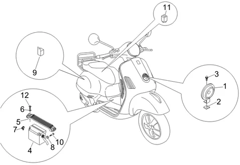 Relais - Batterie - Avertisseur sonore