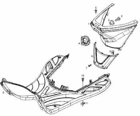 Protection centrale - Repose-pieds