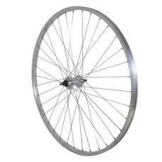TREKKING WHEEL/CITY BRAKE SHOE 700 X 28 - 35 REAR RIM AND HUB ALUMINIUM AXLE PLEIN FREEWHEEL 1-SPEED (SOLD WITH NUT 10X100) RIM 19C