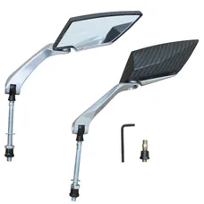 REAR-VIEW MIRROR SCOOTER REPLAY X-RUN2 CARBON MATTE (PAIR) (ROD DIAMETER 8 mm X L90MM)