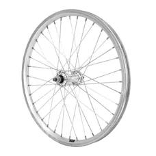 MTB WHEEL BRAKE SHOE 20" ER10 FRONT HUB ALUMINIUM AXLE PLEIN (SOLD WITH NUT 9X100) RIM 19C