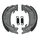 ADAPTABLE MOPED BRAKE SHOE SET MBK 51 FRONT AND REAR (DIAMETER 100 mm -2 SPRINGS) (SOLD A PAIR) -P2R SELECTION