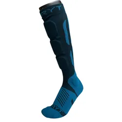 SOCKS OF PROTECTOR MTB SERYT SHELTER ANTIBACTERIEN FOR CHEVILLE AND TIBIA BLUE PETROLE 43/47 - HEIGHT 21 cm (PAIR)