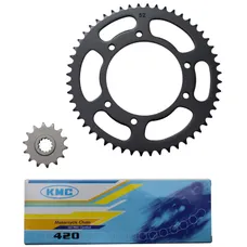 KIT CHAINE ADAPTABLE PEUGEOT 50 XP6 2000>2003 420 14X52 (ALESAGE 105mm) -P2R