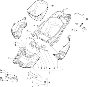 Logement casque - Dessous de selle