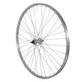 TREKKING WHEEL/CITY BRAKE SHOE 700 X 28 - 35 REAR RIM AND HUB ALUMINIUM AXLE PLEIN FREEWHEEL 1-SPEED (SOLD WITH NUT 10X100) RIM 19C