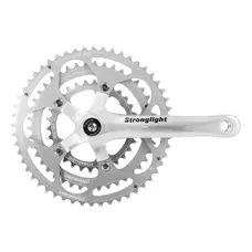 ROAD CRANKSET STRONGLIGHT 9/10-SPEED IMPACT SILVER 170 mm 52-42-30 COMPATIBLE 8/9-SPEED (AXLE SQUARE TAPER 115 mm)