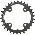 MTB CHAINRING 4-BOLT DIA. 80 FOR SRAM X0-XX-X9-X7 STRONGLIGHT DOUBLE 30T INNER BLACK CT2 10-SPEED - THICKNESS 3.5 mm