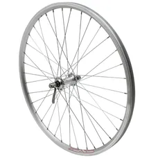 MTB WHEEL BRAKE SHOE LOCKING 26" ER10 FRONT SILVER HUB ALUMINIUM RIM 19C