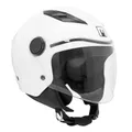 CHILDREN'S HELMET OPEN-FACE MPH PLAY SINGLE VISOR SOLID COLOUR GLOSS WHITE YL (51 A 52 cm) (ECE 22.06)