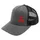 CAP AKRAPOVIC TYPE CAMIONNEUR GREY DARK/MAILLE BLACK (LOGO RED)