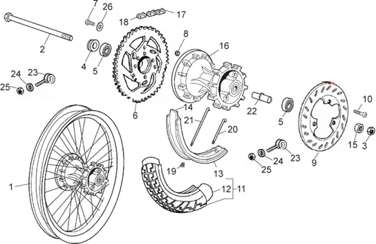 Roue arrière
