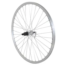 TREKKING WHEEL BRAKE SHOE LOCKING 700 X 35 - 28" ER10 SILVER REAR HUB QC300 CASSETTE 11/10/9/8-SPEED 36 SPOKES RIM 19C