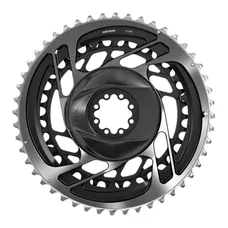 PLATEAU ROUTE DIRECT MOUNT POUR SRAM ORIGINE 50/37DTS INTERIEUR+EXTERIEUR RED 2x12V. ALU NOIR