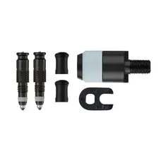 ADAPTER TUBELESS VALVE PRESTA VERS SCHWALBE CLIK VALVE VALVE CORE REMOVABLE + ADAPTER HEAD OF PUMP (SOLD AS A PAIR CARDED)