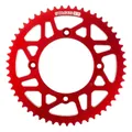 ADAPTABLE 50CC GEARED MOTORCYCLE REAR SPROCKET BETA 50 RR ENDURO 2006>2018, 50 RR MOTARD 2005>2018 420 53 DTS ALUMINIUM CNC RED (DIAMETER 100/120/8.5) -STAGE 6