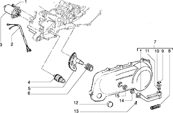 Demarreur electrique-Levier de demarrage