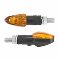CLIGNOTANT UNIVERSEL REPLAY MICRO FLECHE A AMPOULE BAU9S ORANGE/NOIR COURT (L 55mm / H 20mm / L 22mm) (HOMOLOGUE CE) (PAIRE)