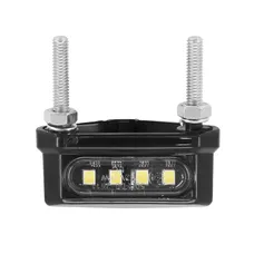 ECLAIRAGE DE PLAQUE IMMATRICULATION REPLAY UNIVERSEL 4 LEDS SMD TRANSPARENT/NOIR (L 42mm / H 15mm / L 20mm) (HOMOLOGUE CE)