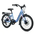 CONVENTIONAL BICYCLE MTB 20 LEADER FOX GAMP 2026 FILLE BLUE CIEL 6-SPEED (SIZE CHILDREN'S 120 TO 135 cm)