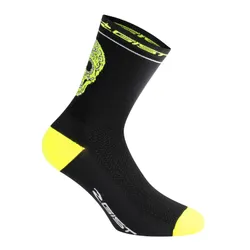 SOCKS/ANKLE SOCKS SUMMER GIST CRANE/SKULL BLACK-YELLOW FLUORESCENT 44/47 - HEIGHT 18 cm (PAIR) -5860