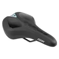 SELLE NEWTON CITY UNISEX MEMORY CONFORT ATHLETIC NOIR 265x165mm RAIL ACIER NOIR (AVEC PADS MEMOIRE DE FORME)