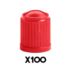 CAP OF VALVE MOTORCYCLE/SCOOTER/MOPED STANDARD PLASTIC RED (SOLD IN PACKS OF 100) -P2R SELECTION