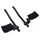 AERO BAR EXTENSION CONTRE LA MONTRE 31,8-25,8 ALUMINIUM BLACK MATTE POSITION BASSE WITH REPOSE BRAS