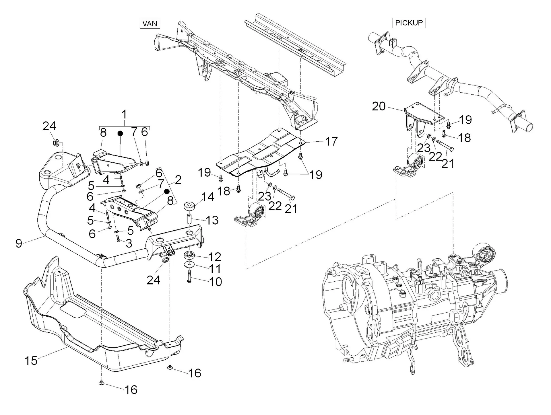 Supports moteur 