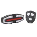 BICYCLE LIGHT DIRECTIONNEL USB REAR ON SEATPOST WITH FLASHING AND BOUTON INDICATEUR OF DIRECTION WITHOUT FIL BLACK LED 30 LUMENS (5 FONCTIONS IN FIXE AND FLASHING) -NEWTON