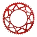 ADAPTABLE REAR SPROCKET 50CC GEARED MOTORCYCLE VOCA BESTIA APRILIA 50 RX 2006>2017/DERBI 50 SENDA X RACE 2004>2011/RIEJU 50 MRT 2009>, 50 RS3 2011>2016 420 50 DTS ALUMINIUM CNC RED (DIAMETER 105/125/8.5)
